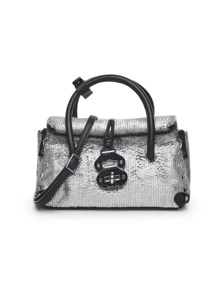 Torebka Zanellato skórzana szara