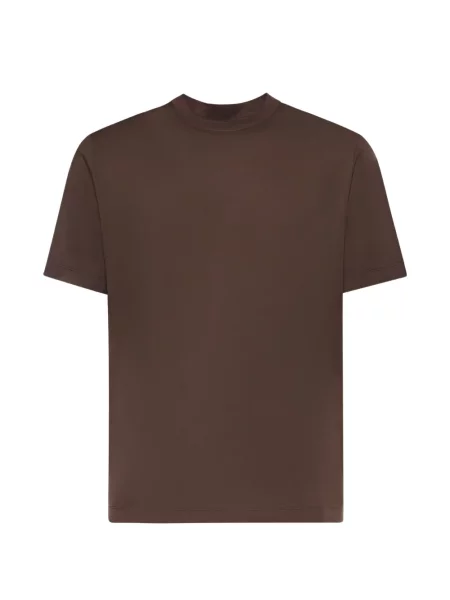 Scurt tricou Giuliano Galiano cu decolteu rotund maro