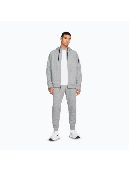 Bluza treningowa Nike Therma Fit Full-Zip dark grey heather/particle grey/black czarna