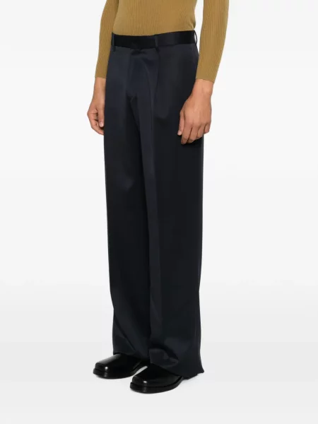 Pantaloni Lardini de lână albastru