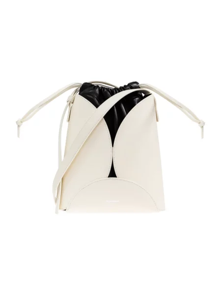 Torebka crossbody Jil Sander skórzana beżowa