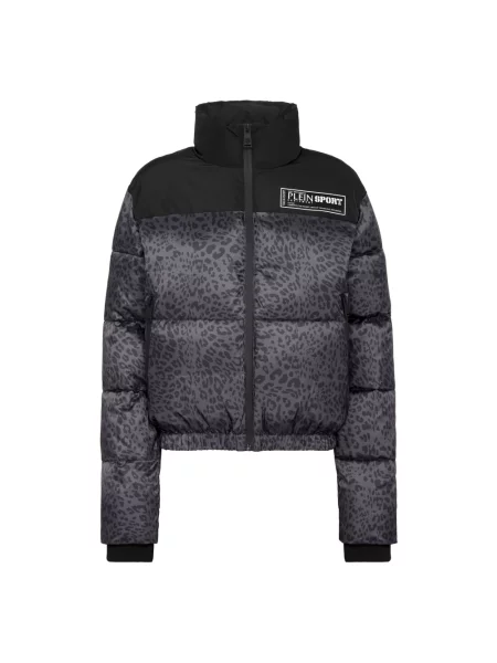 Kurtka bomber Plein Sport w panterkę czarny