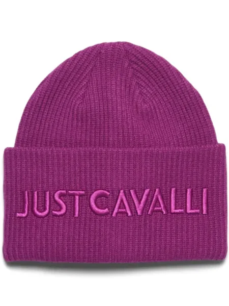 Căciulă Just Cavalli cu broderie roz