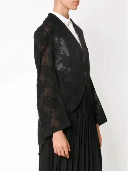 Sacou Comme Des Garçons din dantelă negru