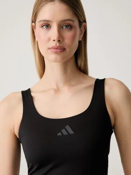 Adidas Performance спортен сутиен Optime черно