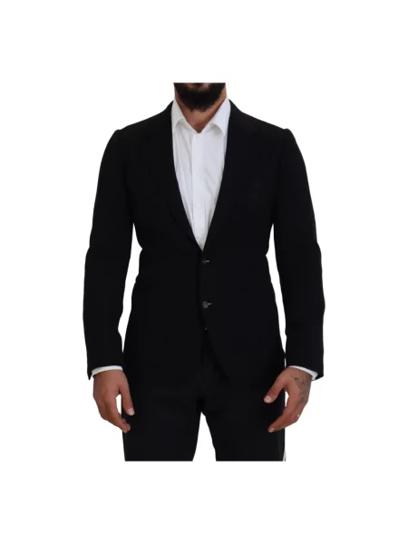 Marynarka Dolce And Gabbana elegancka tweedowa czarna