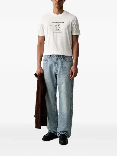 Tricou Armani Exchange cu imagine alb