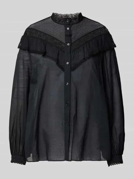 Bluzka koszulowa z listwą guzikową model ‘ASTICE’ Weekend Max Mara czarna