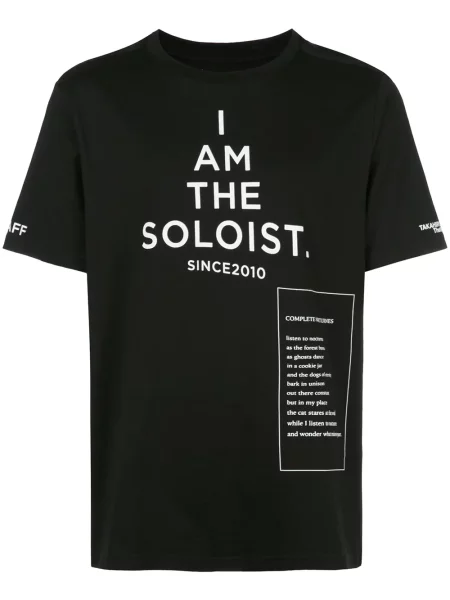 Тениска Takahiromiyashita The Soloist с принт черно