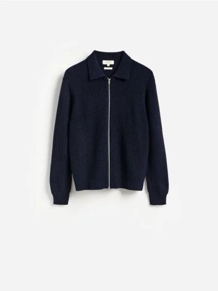 Reserved Cardigan cu lână cu bleumarin
