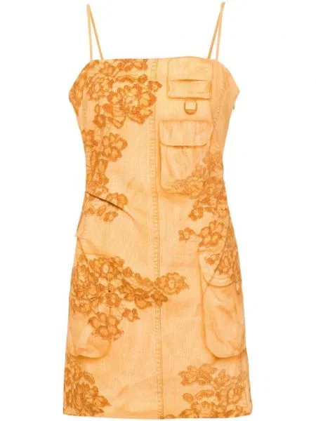 Rochie mini Acne Studios cu imagine portocaliu