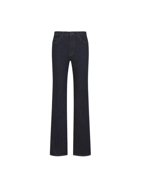 Jeansy Saint Laurent z wysoką talią niebieskie