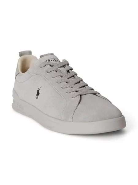 Polo Ralph Lauren Hrt Crt Rib sneakers din piele întoarsă gri