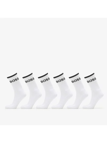 Ponožky Hugo Boss QS Stripe CC Socks White bílé
