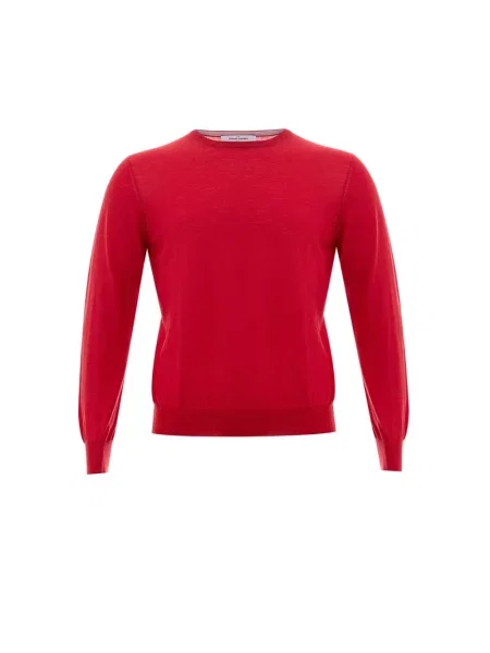 Sweter Gran Sasso wełniany elegancki czerwony