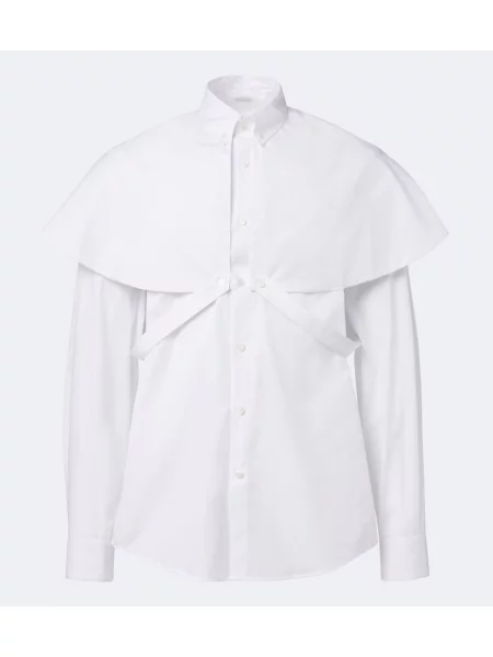 Cămașă Dries Van Noten din poplin alb