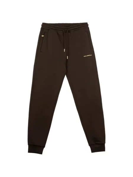 Șnur de strângere pantaloni Karl Lagerfeld alergare cu autograf maro