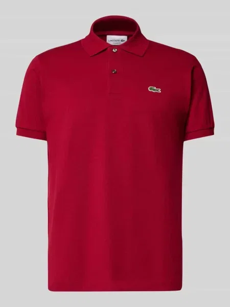 Koszulka polo Lacoste klasyczna z krótkim rękawem z logo czerwona