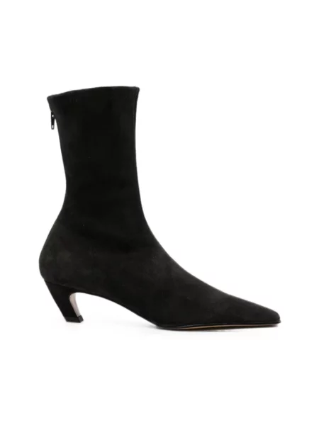 Buty do kostki Khaite skórzane czarne