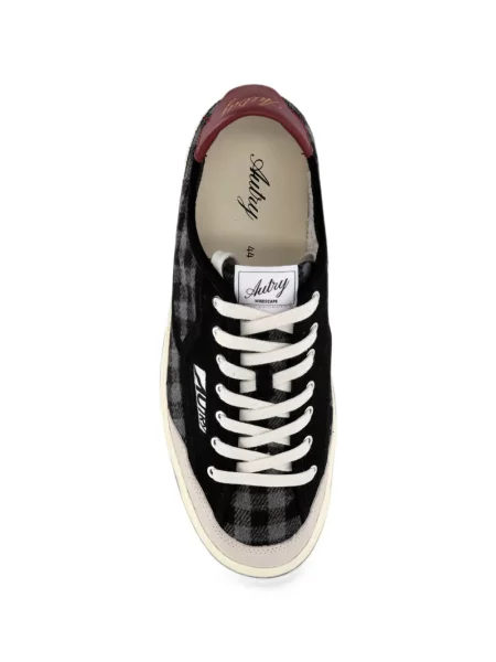 Велурени карирани маратонки Autry с принт черно