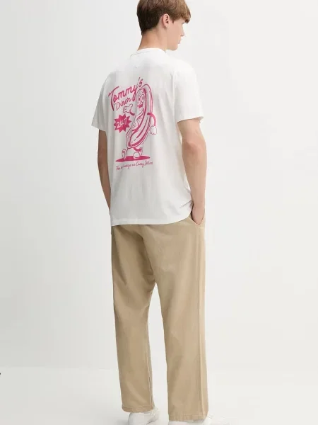 Tričko Tommy Jeans béžová
