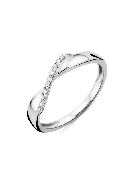 DIAMANT LETERNEL Prsteň Ring aus Weißgold mit Diamant strieborná