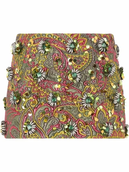 Spódnica Dolce And Gabbana żakardowa zielona