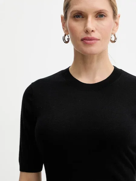 Шерстяная футболка Weekend Max Mara черная