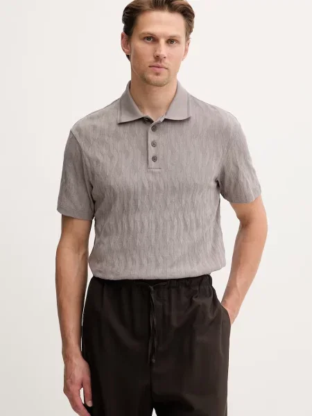 Tricou polo Hugo bej