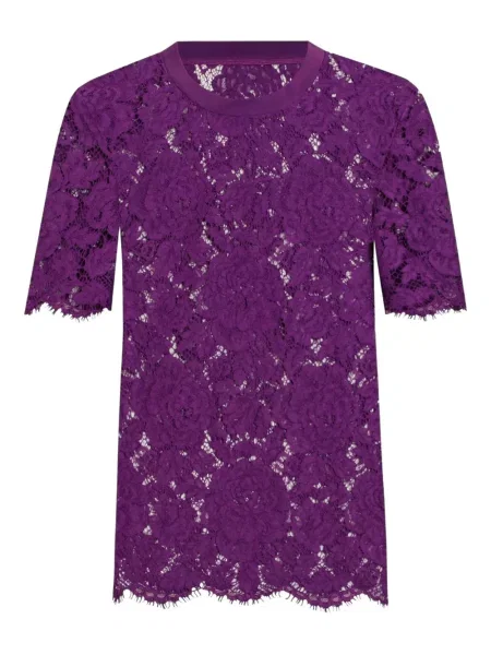 Tricou Dolce & Gabbana din dantelă violet