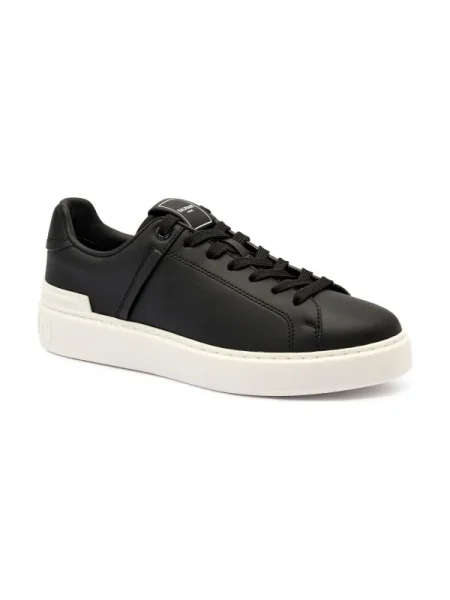 Balmain Bőr sneakers tornacipő fekete