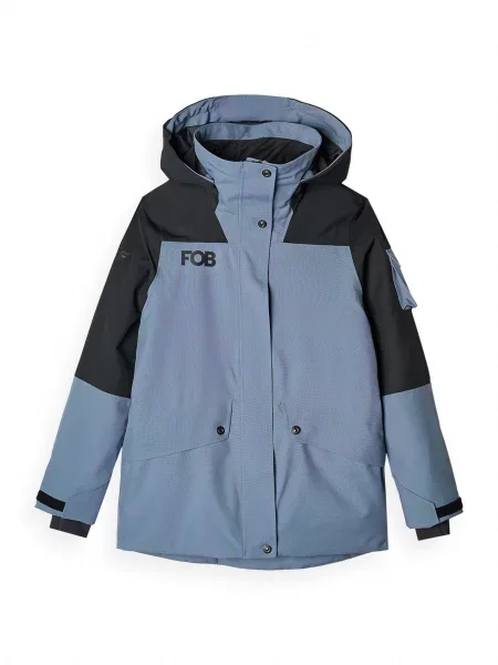 Snowboardová bunda 4F denim černá