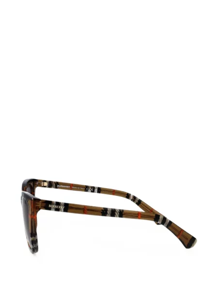 Sunčane naočale Burberry Eyewear karirane s printom smeđa