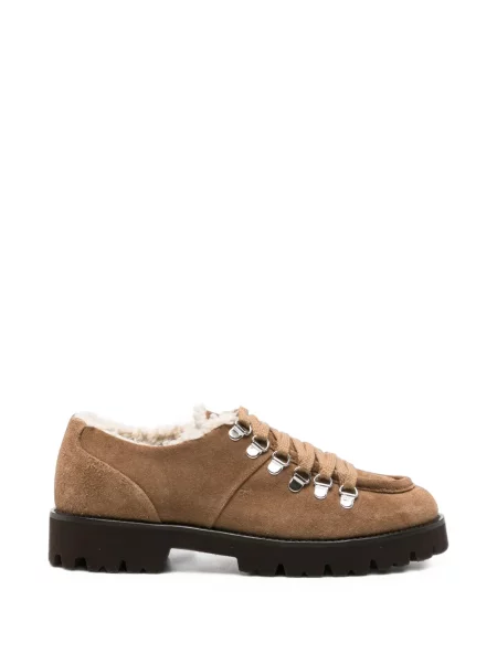 Sneakerși Peserico din piele de căprioară maro