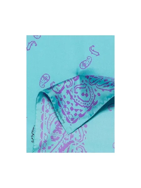 Chusta Mantero 1902 z wzorem paisley niebieska