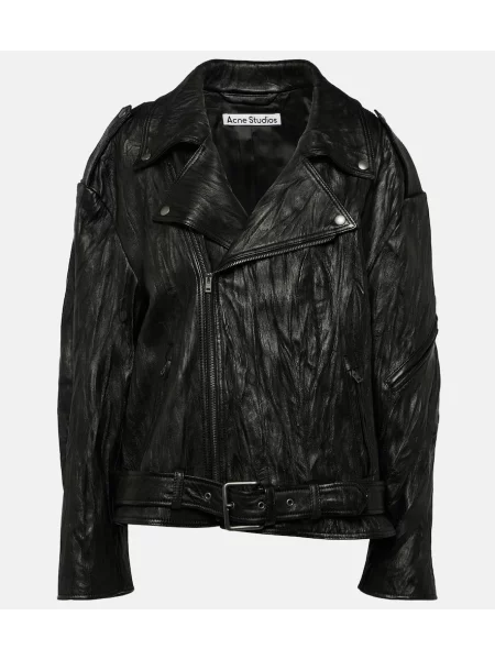 Geanta de piele Acne Studios negru