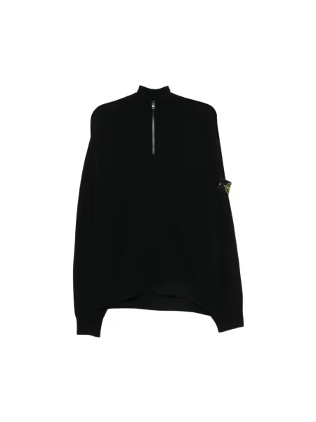 Sweter z golfem Stone Island z kamieniami czarny