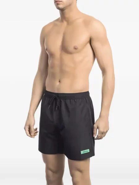 Slip de baie Bikkembergs cu imagine cu cordon negru