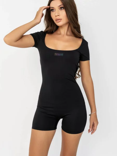 Женский спортивный комбинезон чорний