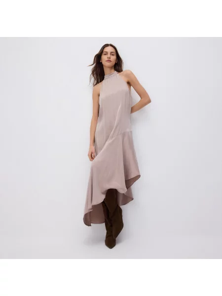 Reserved Lyocell anyagú ruha bézs