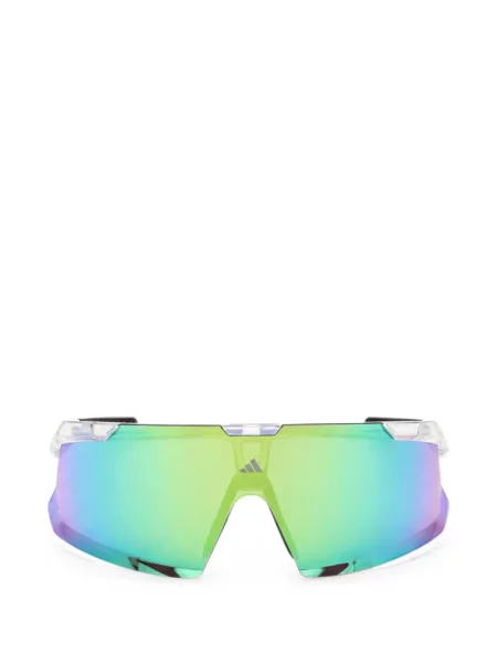 Ochelari de soare Adidas cu imprimeu geometric alb