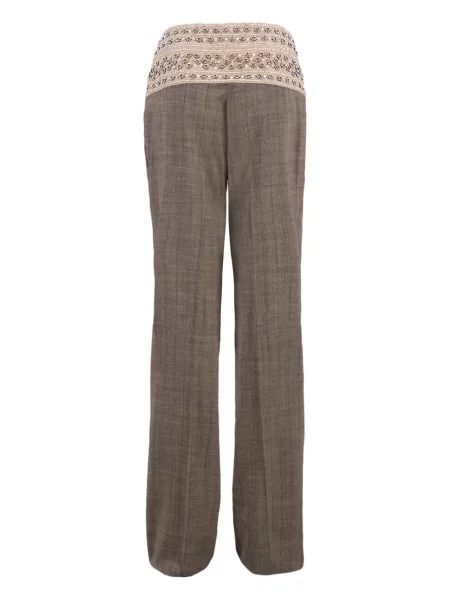 Pantaloni Stella Mccartney de lână maro