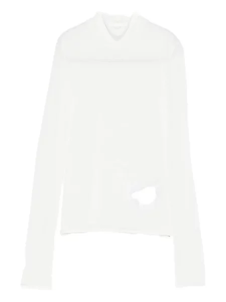 Top Jil Sander lung alb