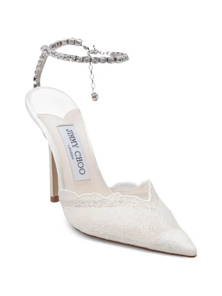 Brăţară Jimmy Choo din dantelă alb