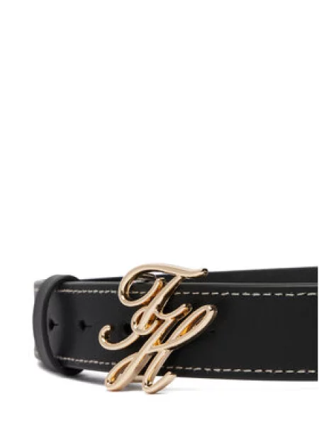 Tommy Hilfiger Diržas Th Script Tamsiai mėlyna juoda