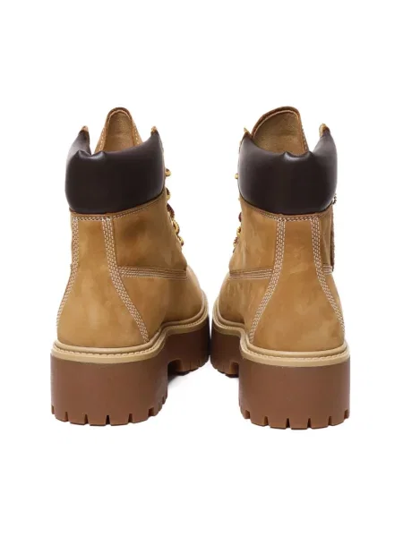 Botki Timberland zamszowe na platformie w miejskim stylu beżowe