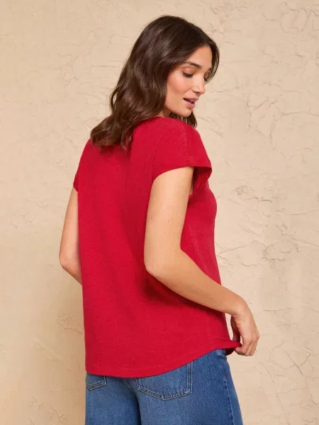 Love & roses Tricou roșu alb