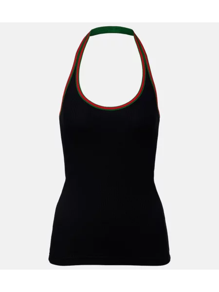 Jersey top Gucci s črtami črna