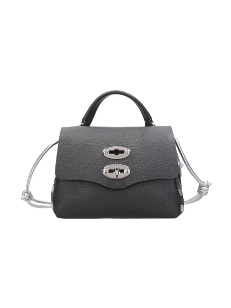 Mała mały torebka skórzana Zanellato skórzana czarna