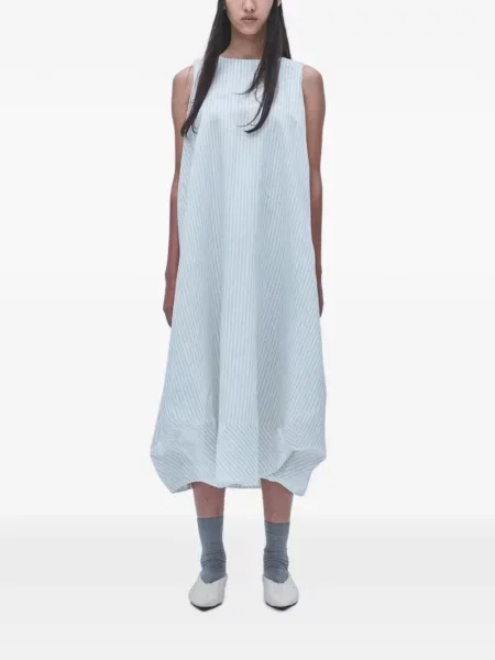 Rochie midi Muller Of Yoshiokubo cu dungi cu imagine albastru